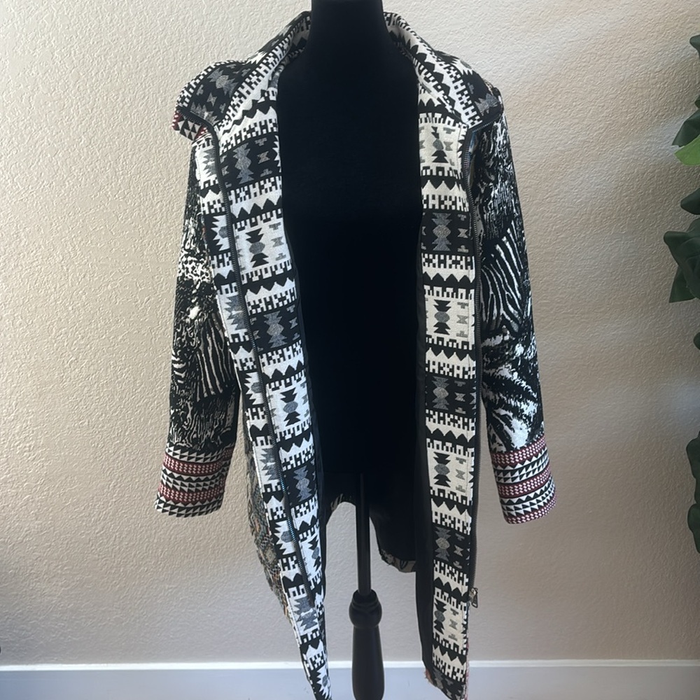 Dor Dor Couture Women's jacket coat Art Patchwork southwestern Size XL - Picture 4 of 10